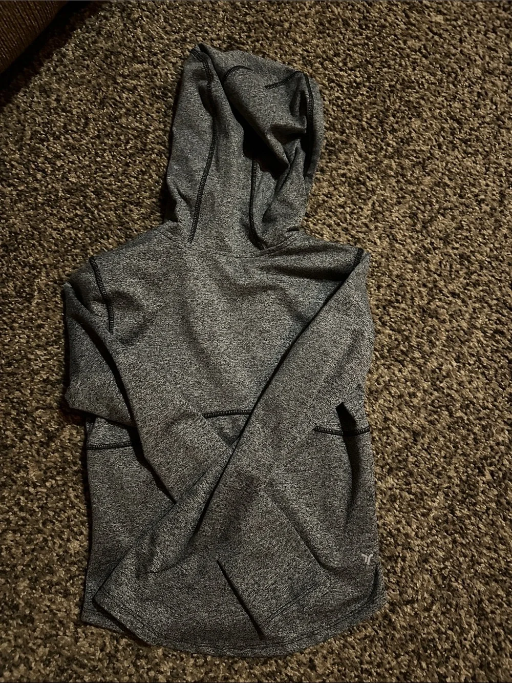 Kids Gray Full-Zip Hooded Jacket